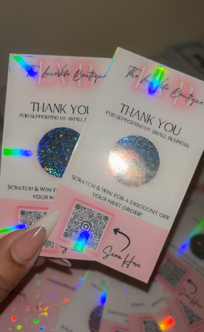 Holographic Thank You Cards