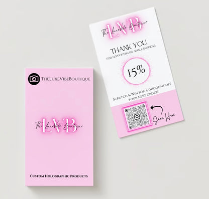 Holographic Thank You Cards