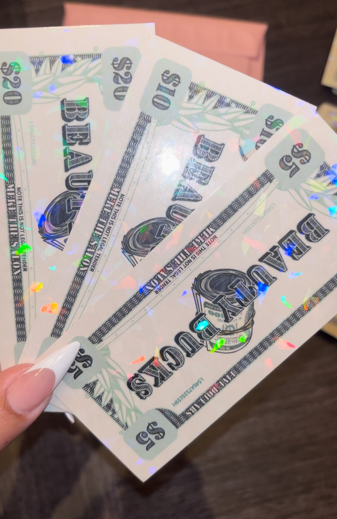 Holographic Customized Cash Vouchers